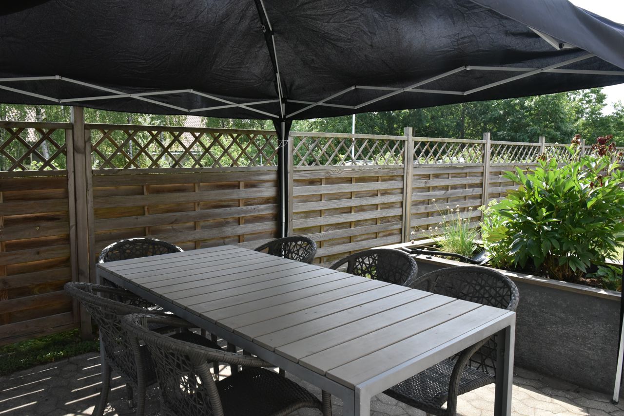 Overdækket terrasse hos Kollektivhuset