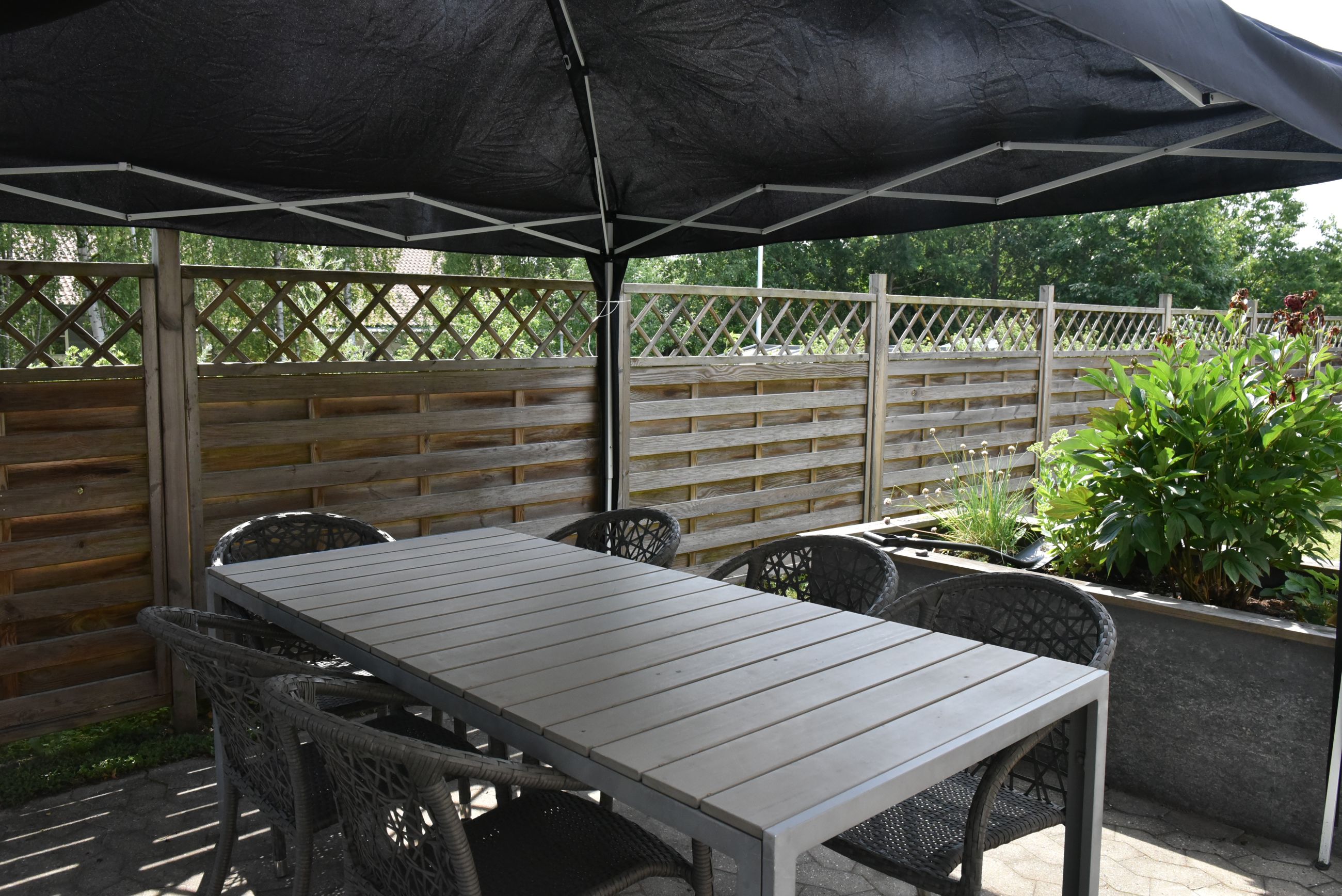 Overdækket terrasse hos Kollektivhuset