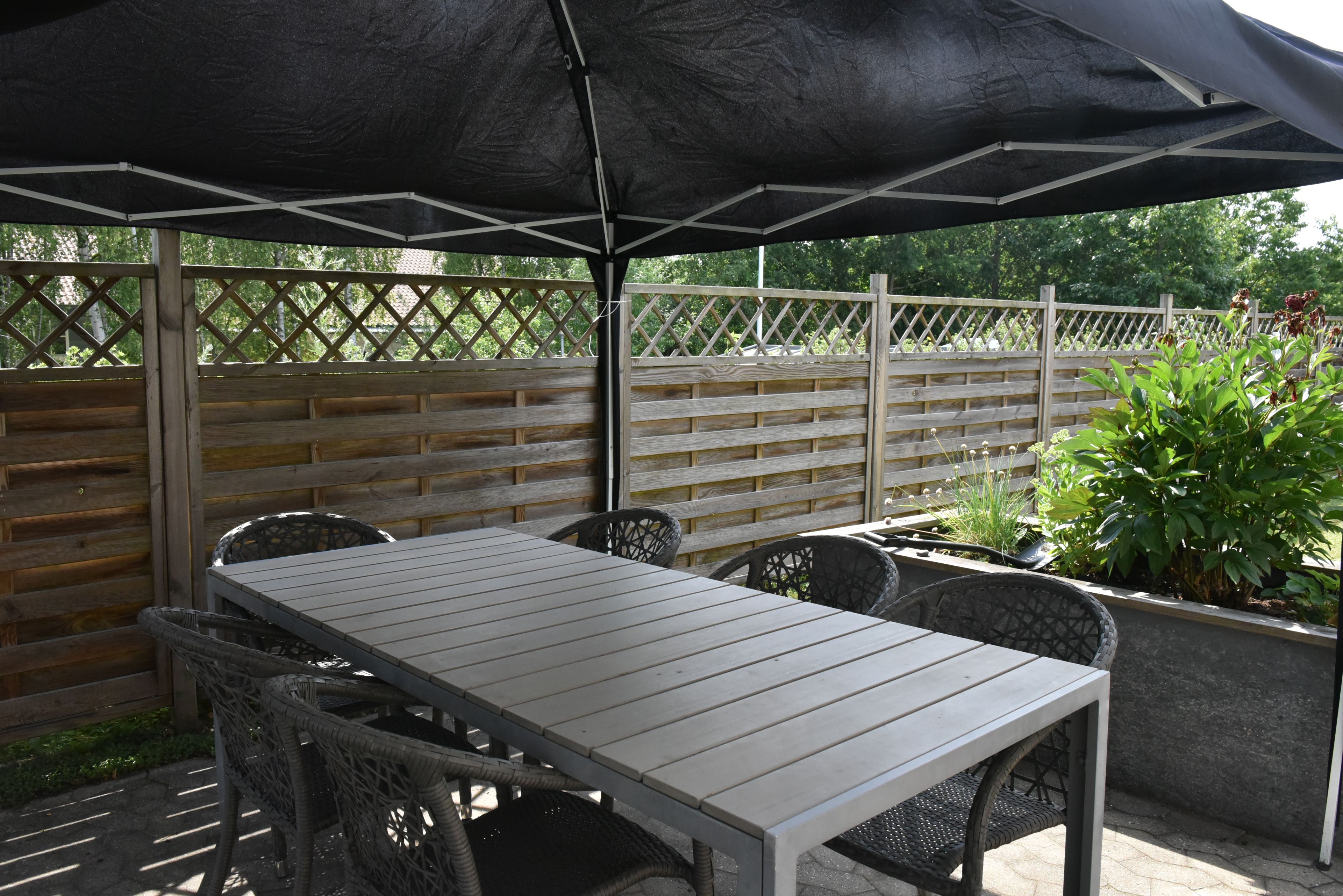 Overdækket terrasse hos Kollektivhuset